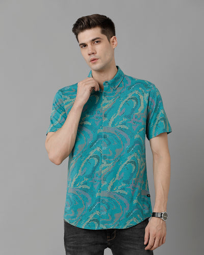 Teal Slim Fit Shirt