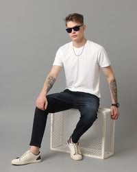 Indigo Track Cropped Skinny Jeans