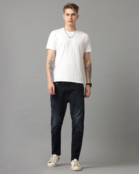 Indigo Track Cropped Skinny Jeans