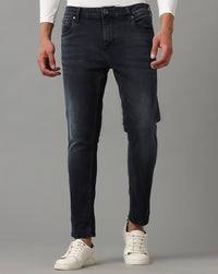 Indigo Track Cropped Skinny Jeans
