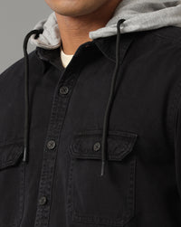 Black Regular Fit Shacket