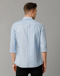 Blue White Stripes Slim Fit Shirt