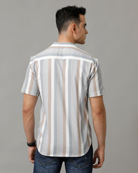 White Beige Regular Fit Shirt