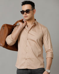 Beige Slim Fit Shirt