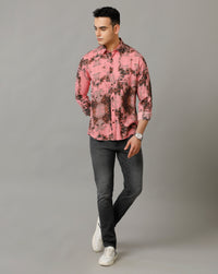 Rose Down Aop Slim Fit Shirt