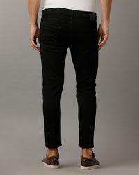 Black Track Cropped Skinny Jeans