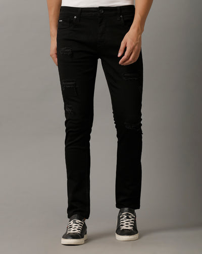 Black Track Skinny Jeans