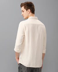 Ecru Slim Fit Shirt