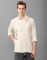 Ecru Slim Fit Shirt