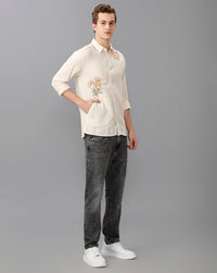 Ecru Slim Fit Shirt