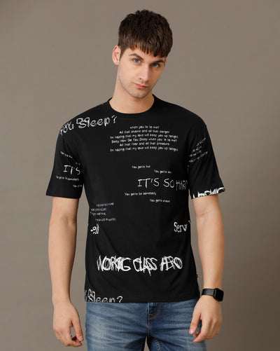 Jet Black Boxy Fit T-Shirt