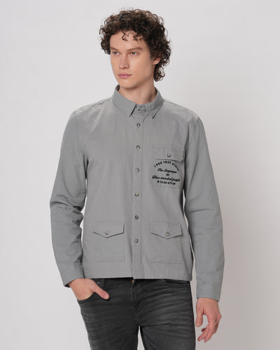 Grey Regular Fit Shirt