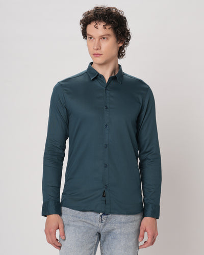 Teal Slim Fit Shirt