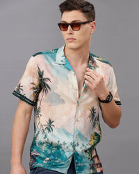 Green Aop Regular Fit Shirt