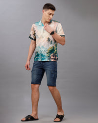 Green Aop Regular Fit Shirt