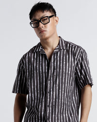 White/Black Boxy Fit Shirt