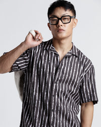 White/Black Boxy Fit Shirt