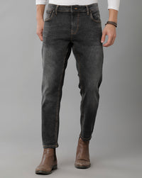 Dk Grey Track Cropped Skinny Jeans