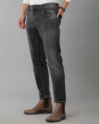 Dk Grey Track Cropped Skinny Jeans