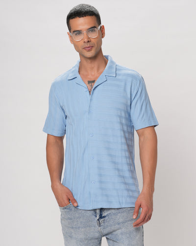 Light Blue Regular Knit Shirt
