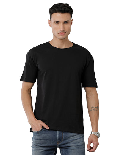 Jet Black Boxy Fit T-Shirt