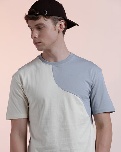 Quarry/Pearl Boxy Fit T-Shirt