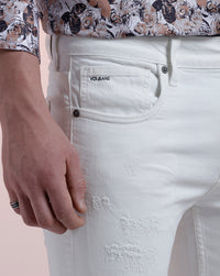 White Track Skinny Jeans