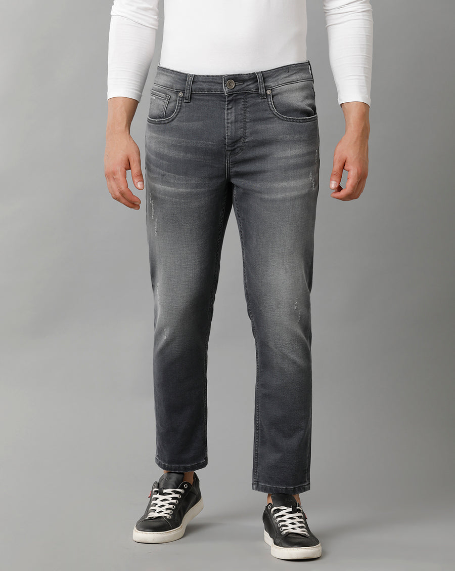 Men Solid Borris Cropped Casual Jeans