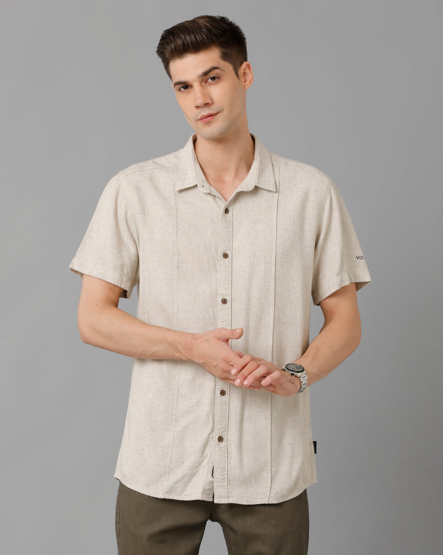 Voi Jeans Men's Light Green Slim Fit  Shirt
