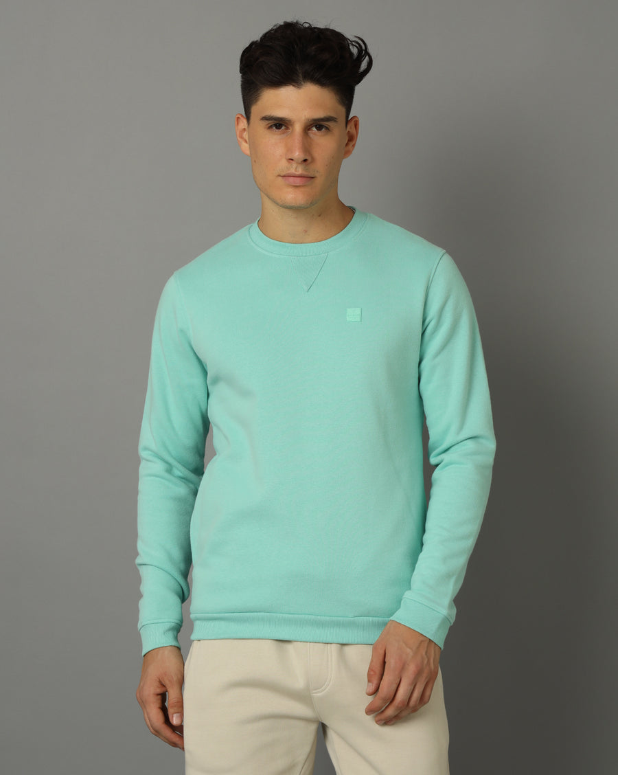 Voi Jeans Mens Regular Fit Shy Green Sweatshirt