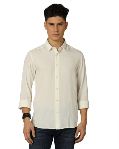 White Slim Fit Shirt