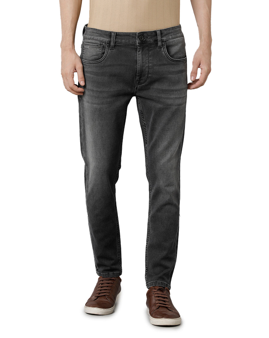 Black Track Cropped Skinny Fit Jeans