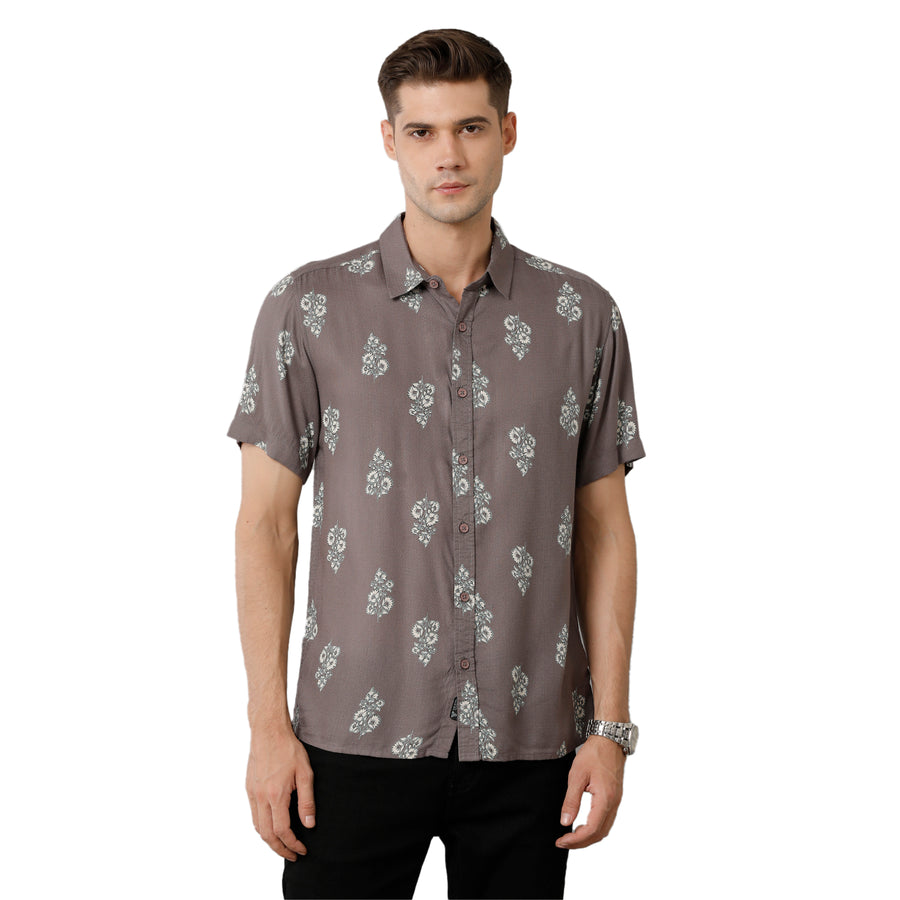 Premium Slim Fit Floral Printed Casual Shirt