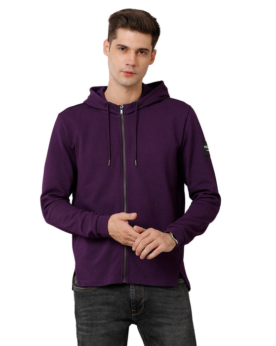 Voi Jeans Mens Regular Fit Purple Sweatshirt