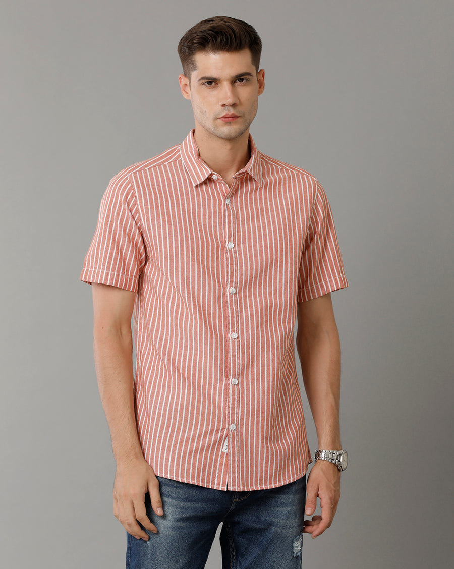 Red Stripes Slim Fit Shirt