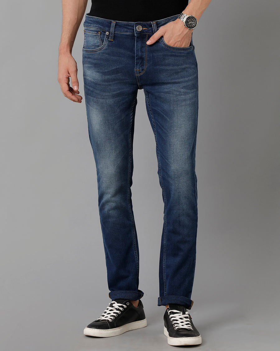 Voi Men Indigo Track Skinny Fit Jeans