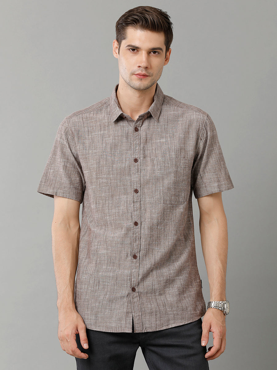 Slim Fit Opaque Pure Cotton Casual Shirt