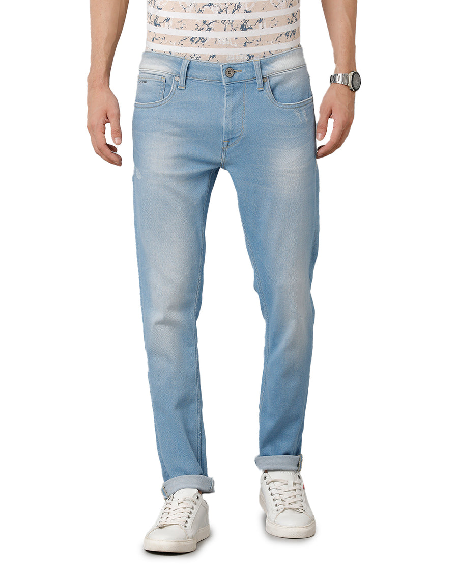 Men Skinny Fit Mid-Rise Light Fade Clean Look Stretchable Jeans