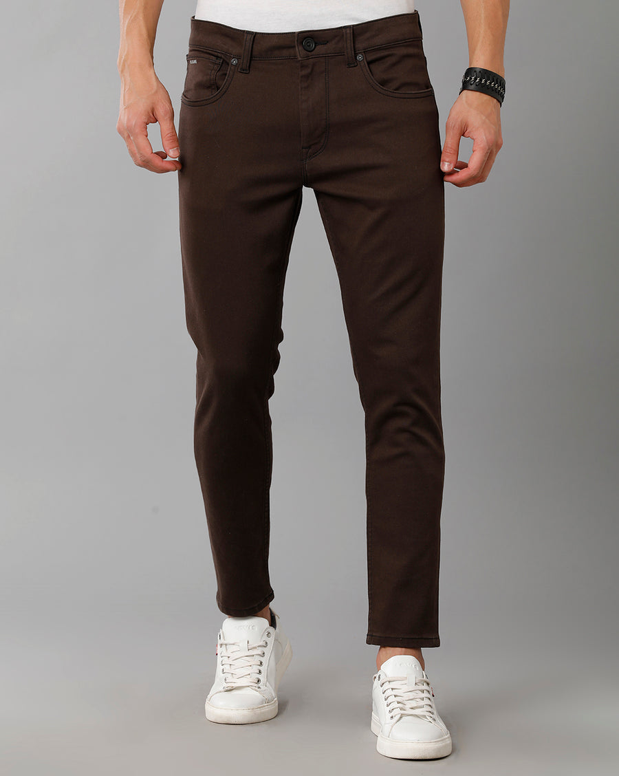 Dk Brown Cropped Skinny Jeans