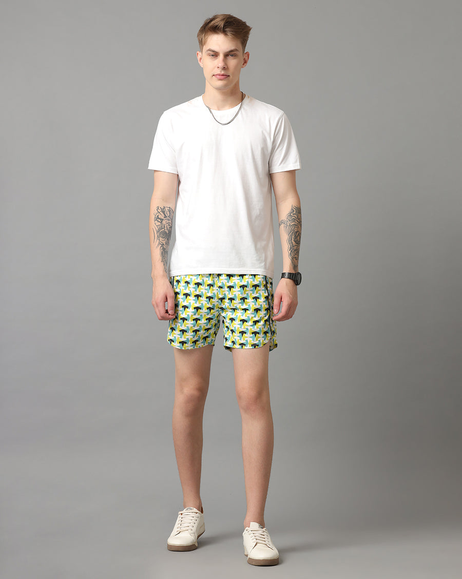 Black Aop Regular Fit Short
