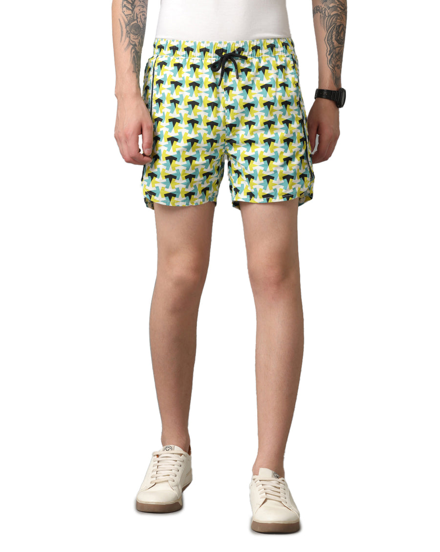 Black Aop Regular Fit Short
