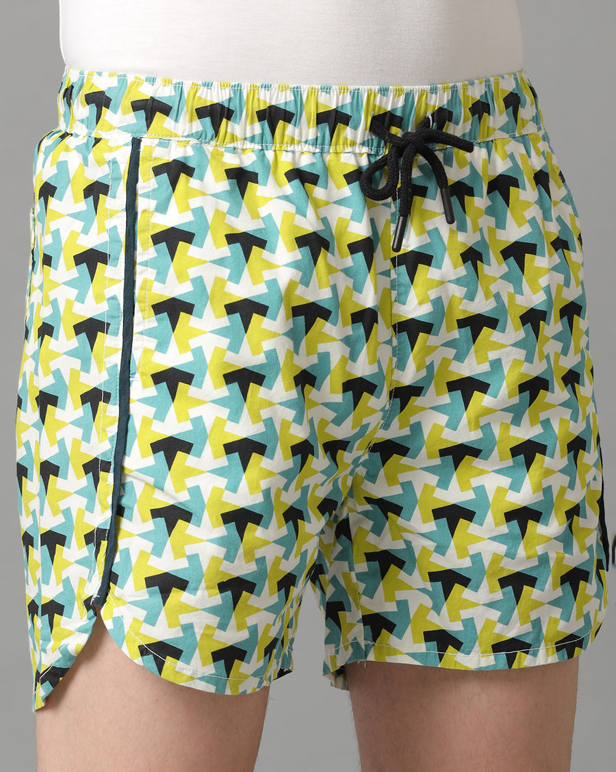 Black Aop Regular Fit Short
