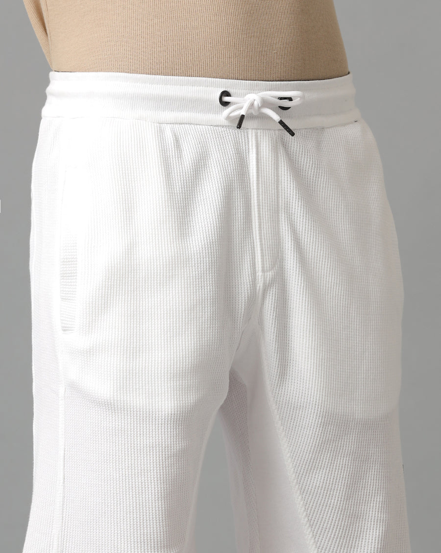 White Cotton Regular Fit Short