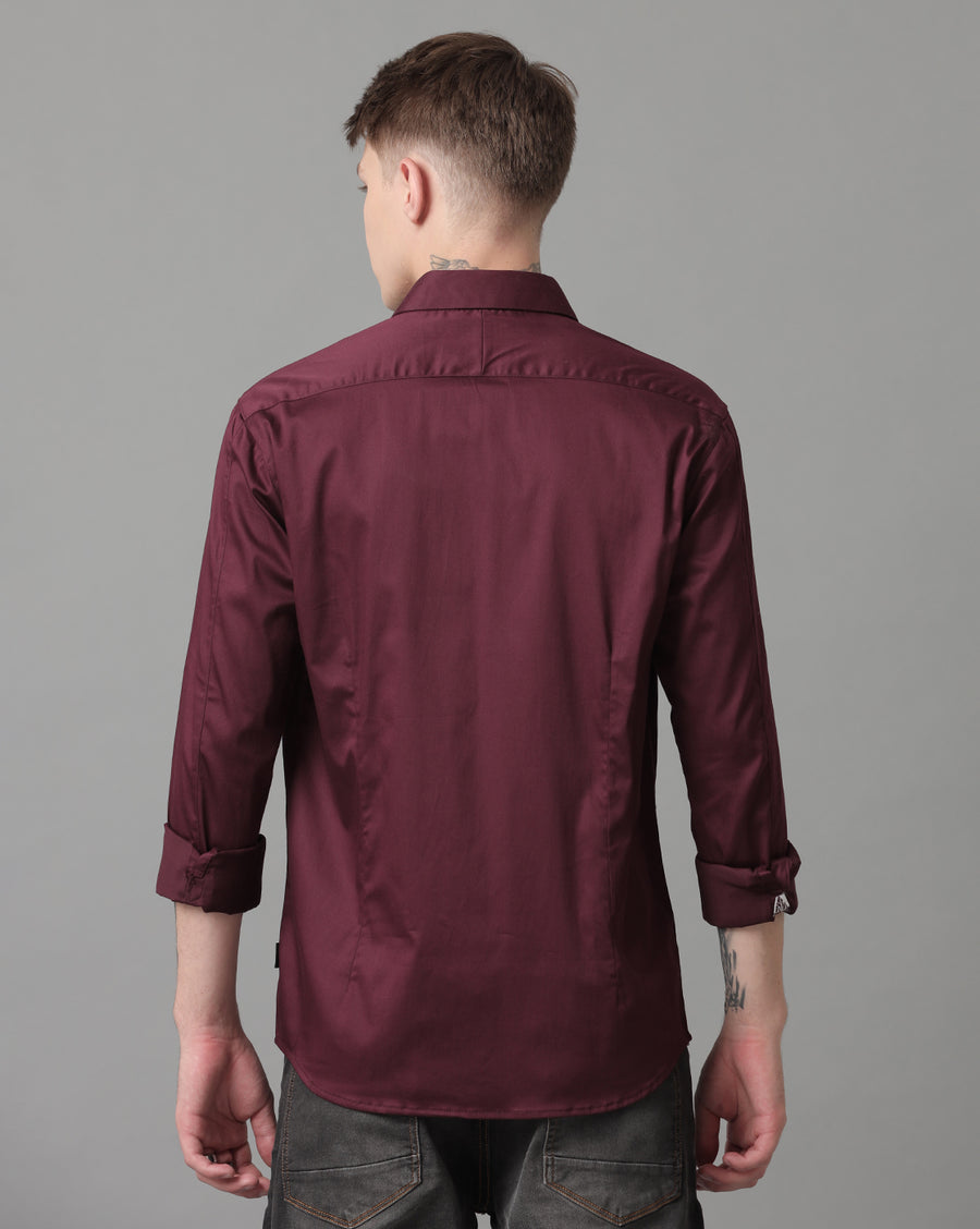 Wine Regular Fit Shirt