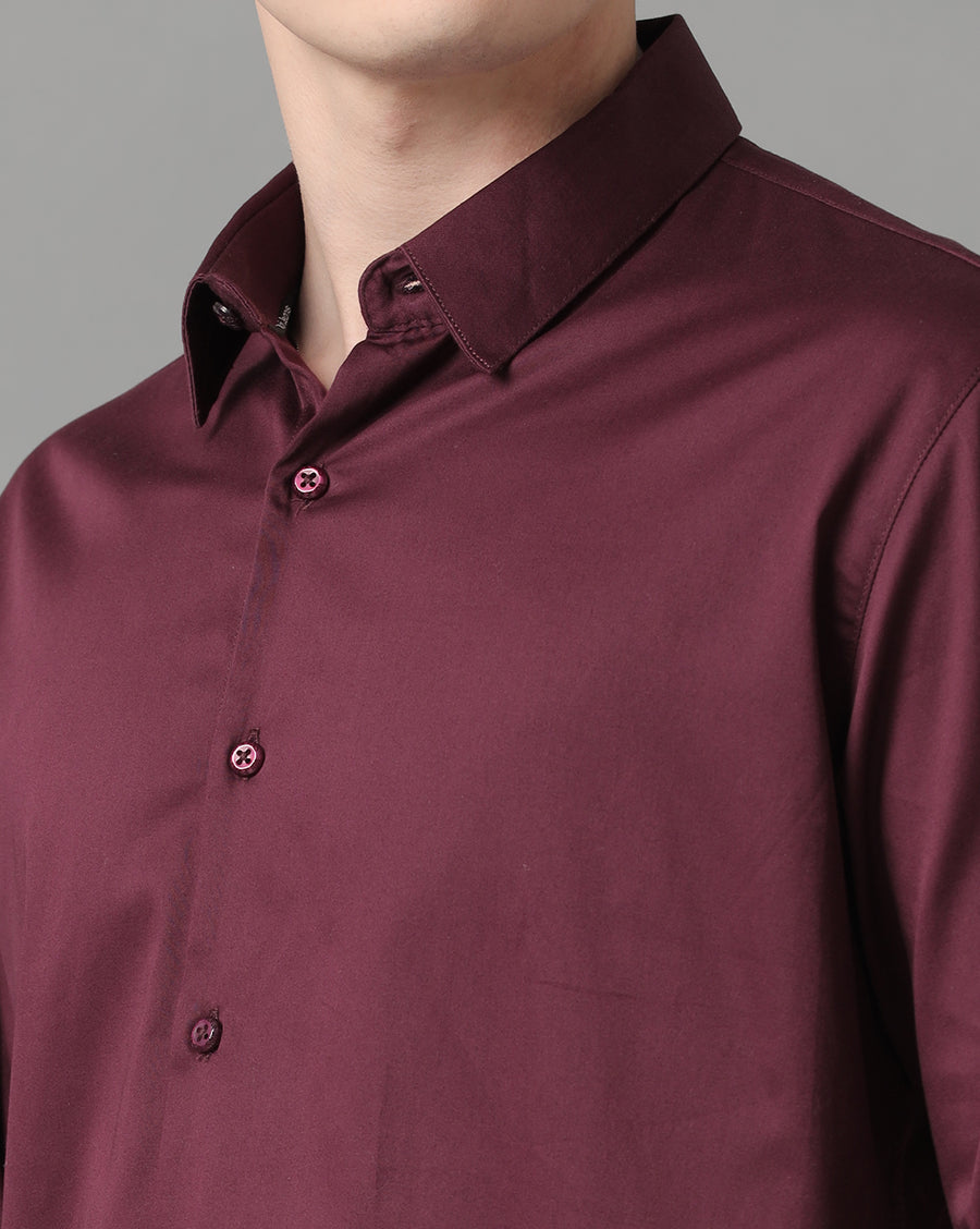 Wine Regular Fit Shirt
