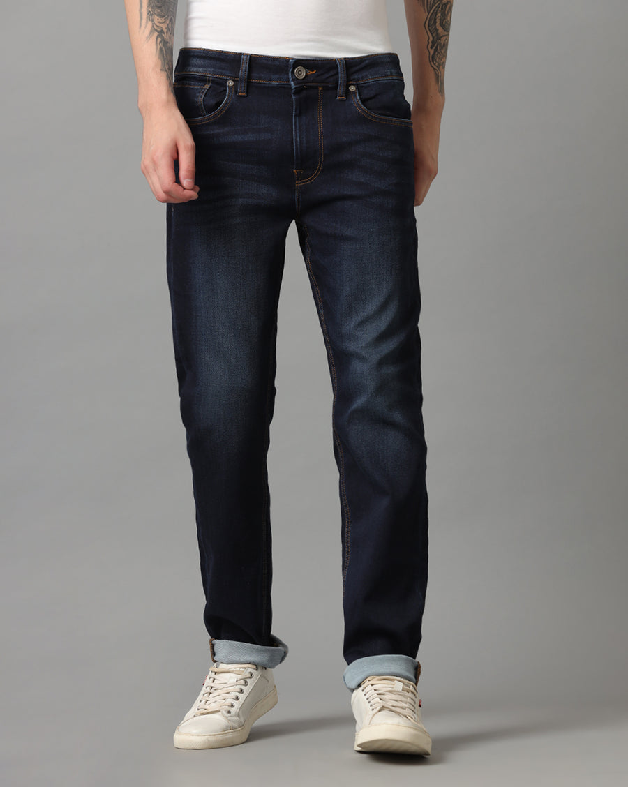 Indigo Track Cropped Skinny Jeans