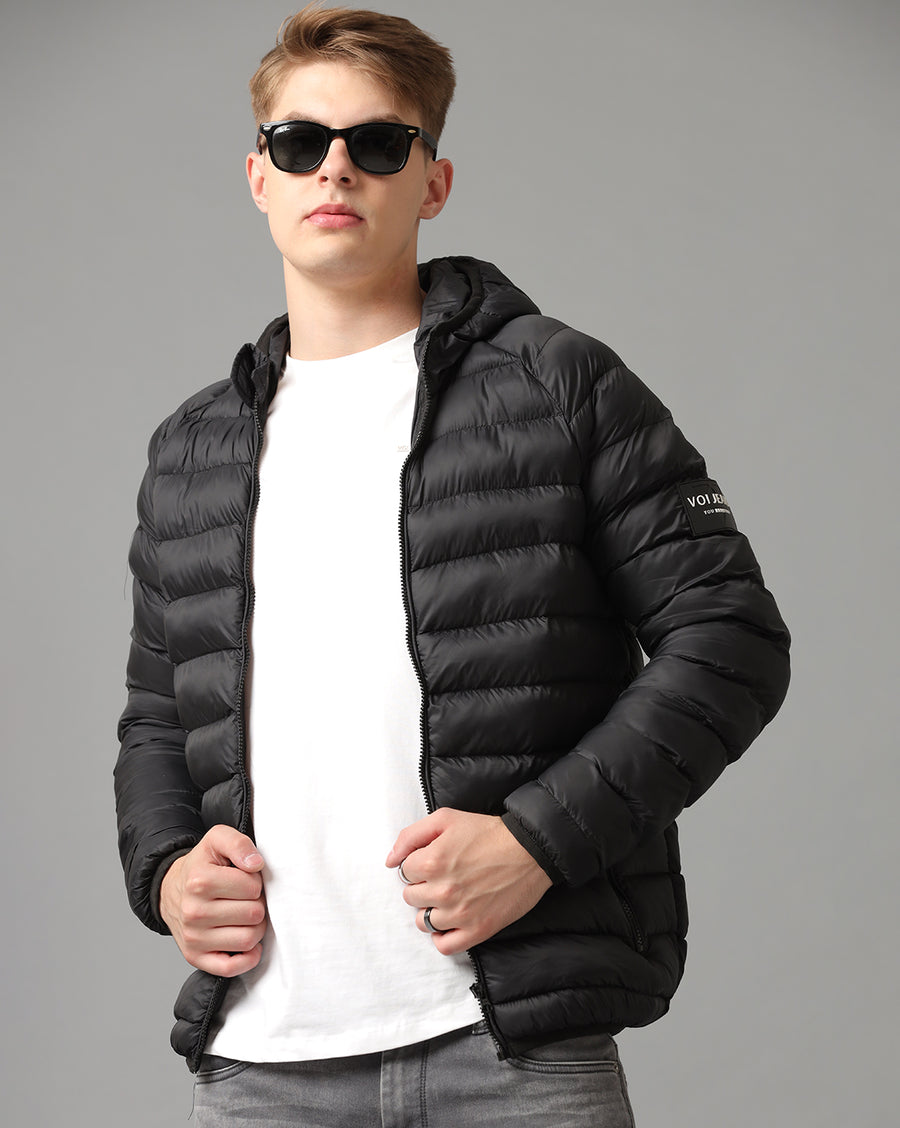 Black Regular Fit Jacket