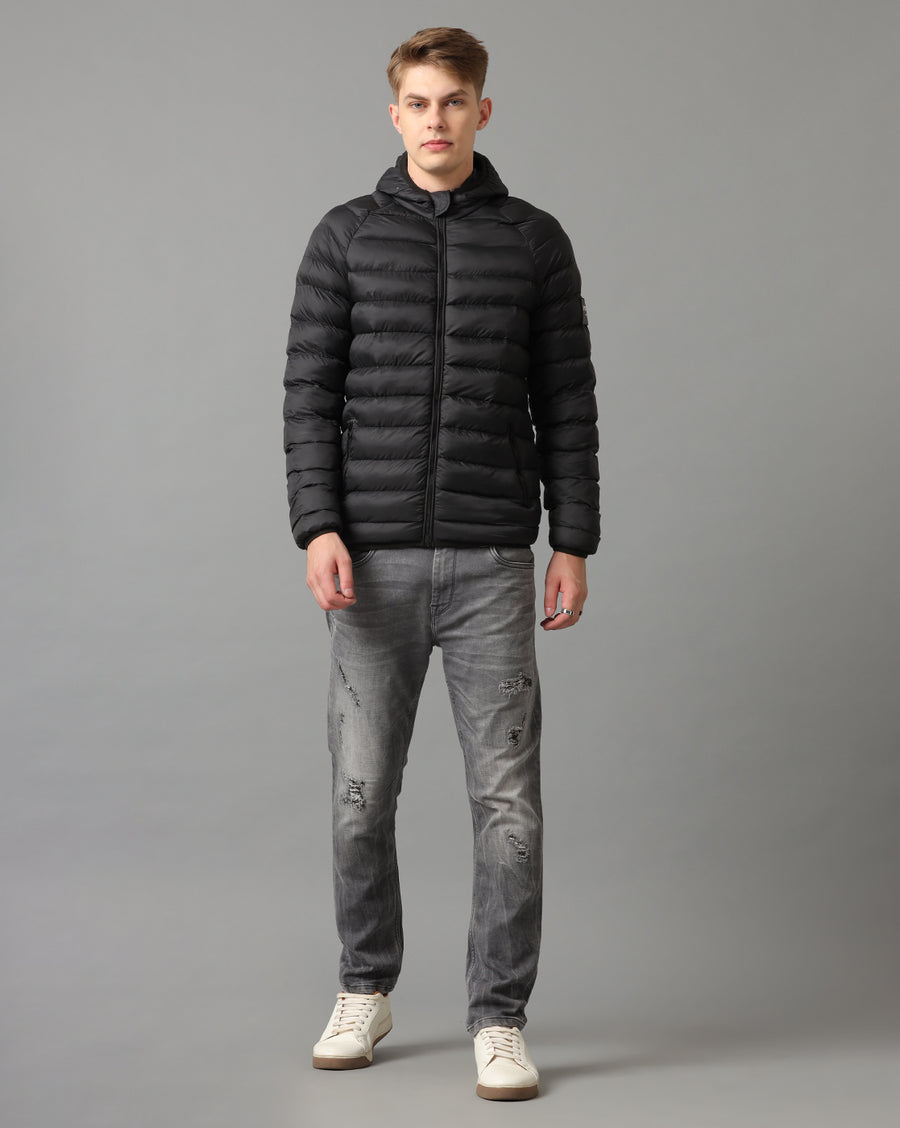 Black Regular Fit Jacket