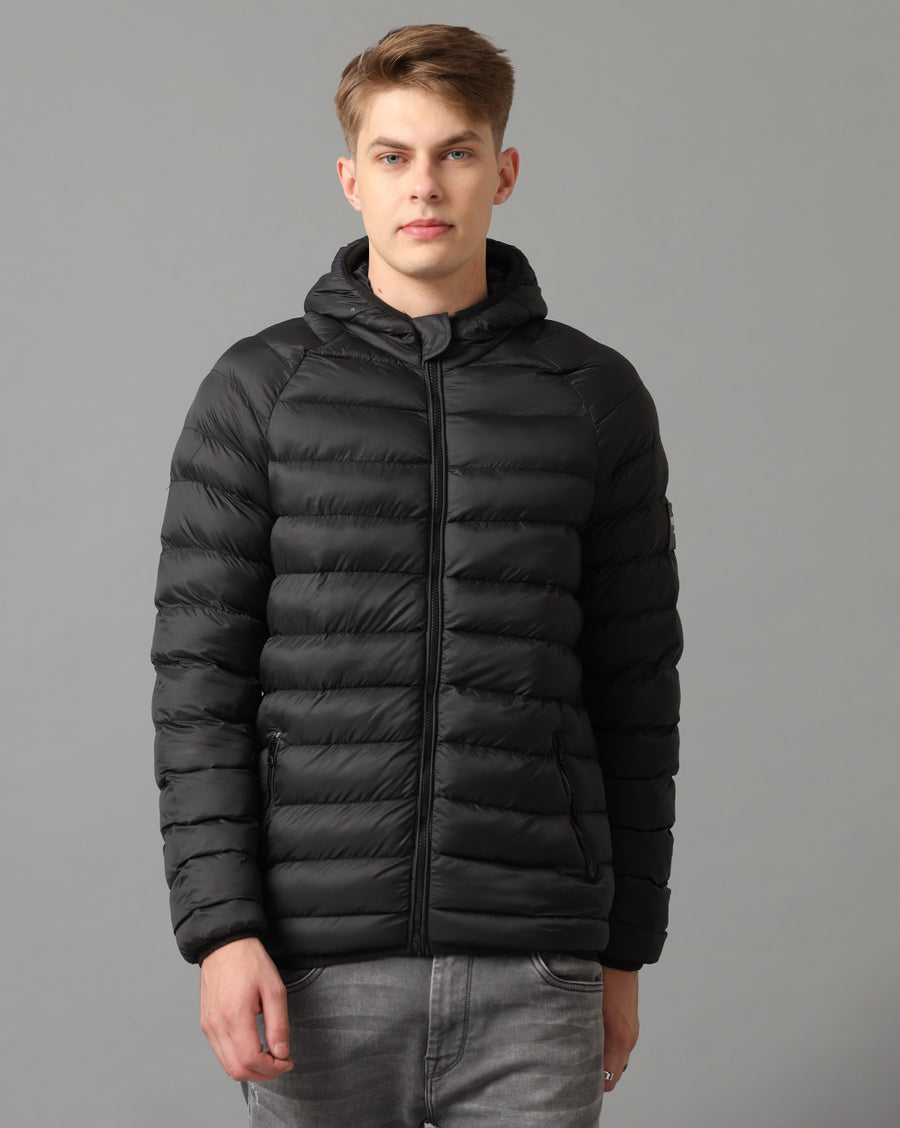 Black Regular Fit Jacket