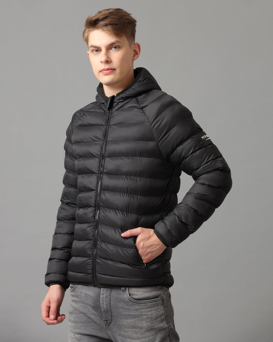 Black Regular Fit Jacket